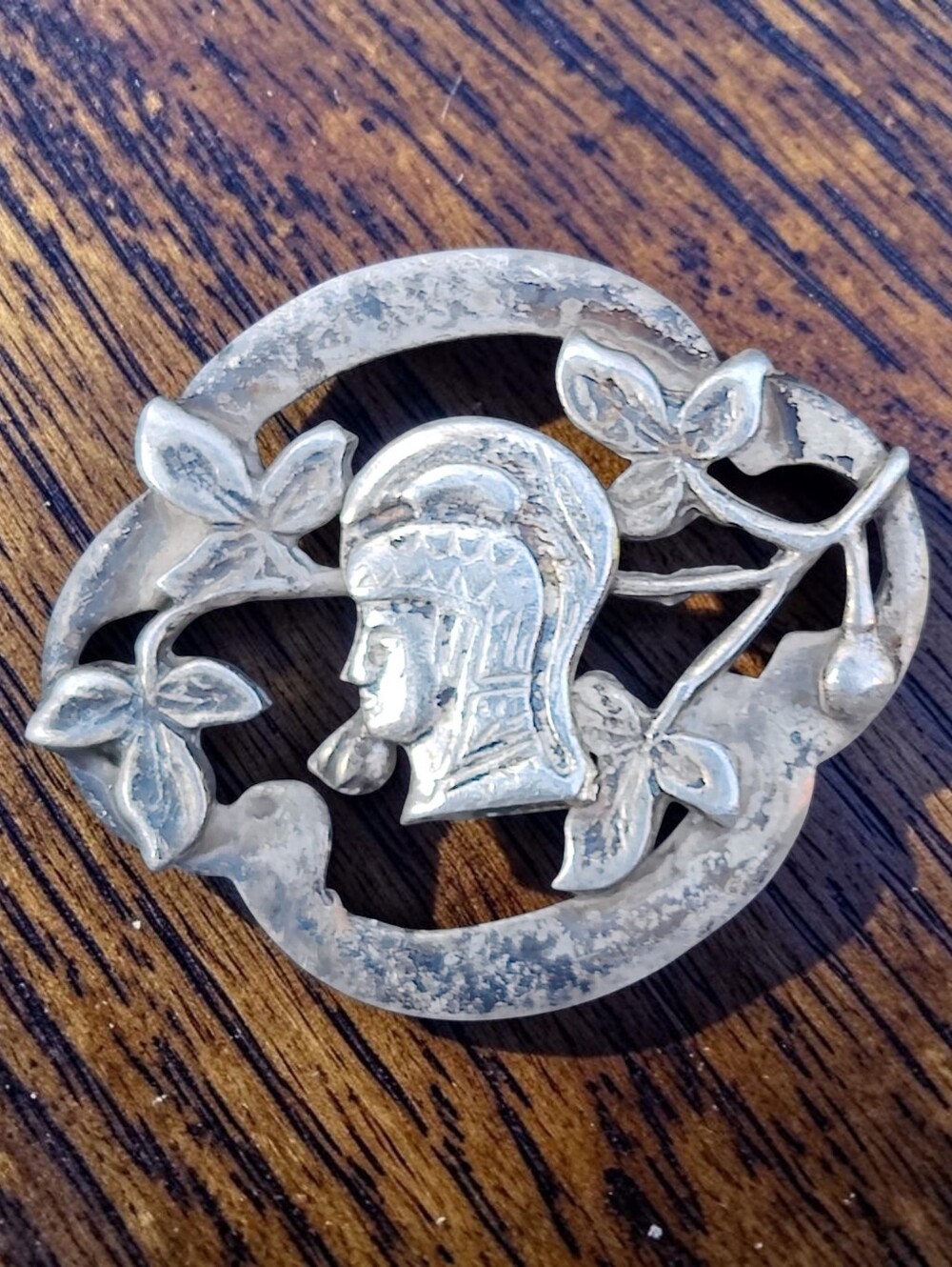 Antique Sterling Victorian Era Spartan Pin / Brooch